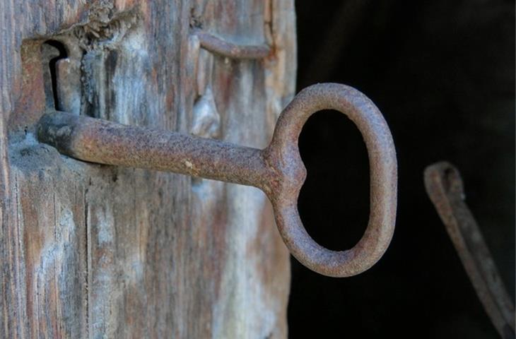 door lock with handle and key