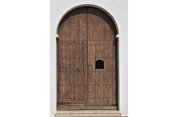 hinged security door